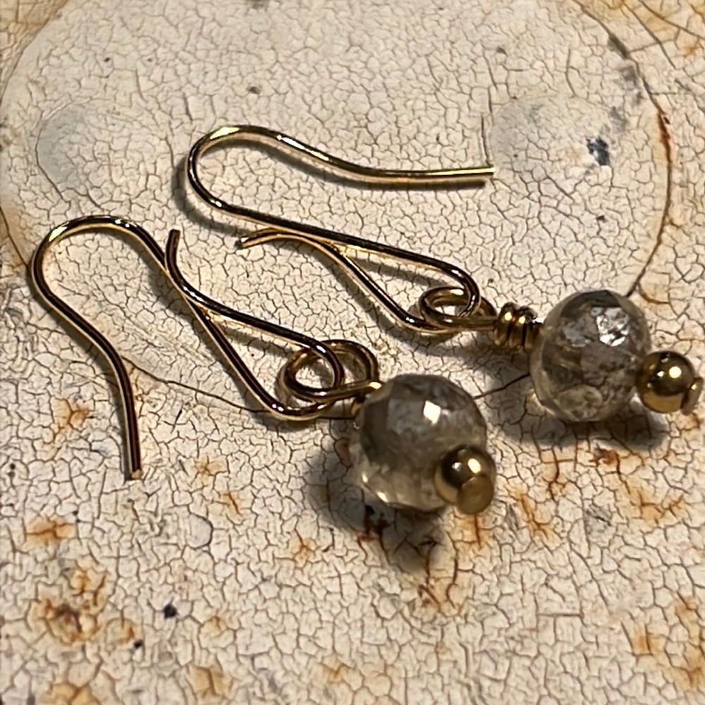 OOAK Artisan handmade earrings with Czech crystals by Susan A Ray